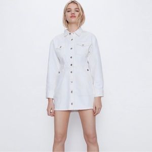 NWT Zara White Denim Dress